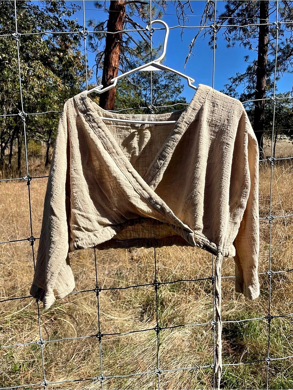 Indigo Luna Beige Wrap Top